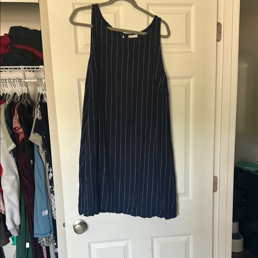 Ava & Viv Blue Scoop Neck Sleeveless Sundress